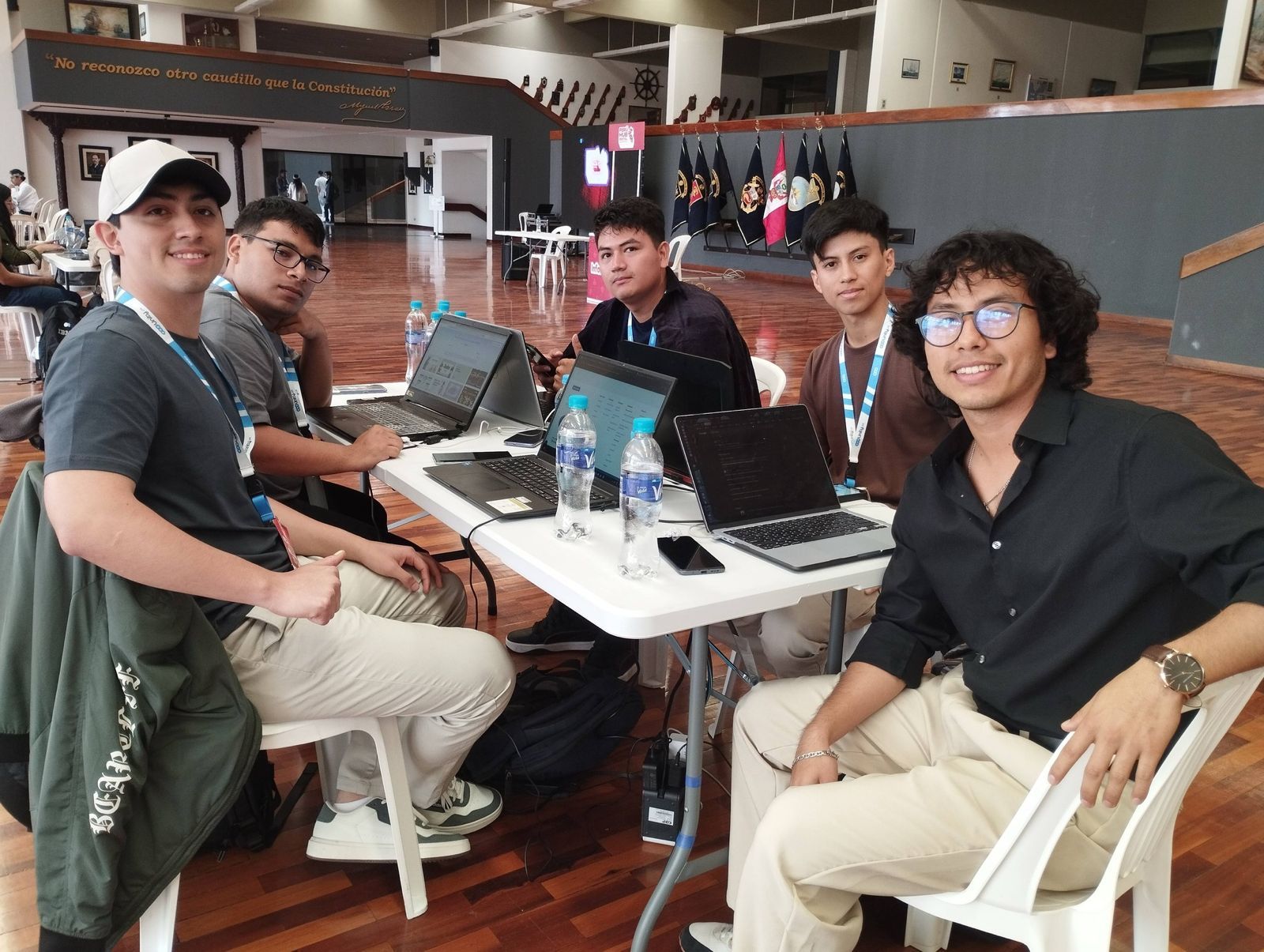Team working during the hackathon